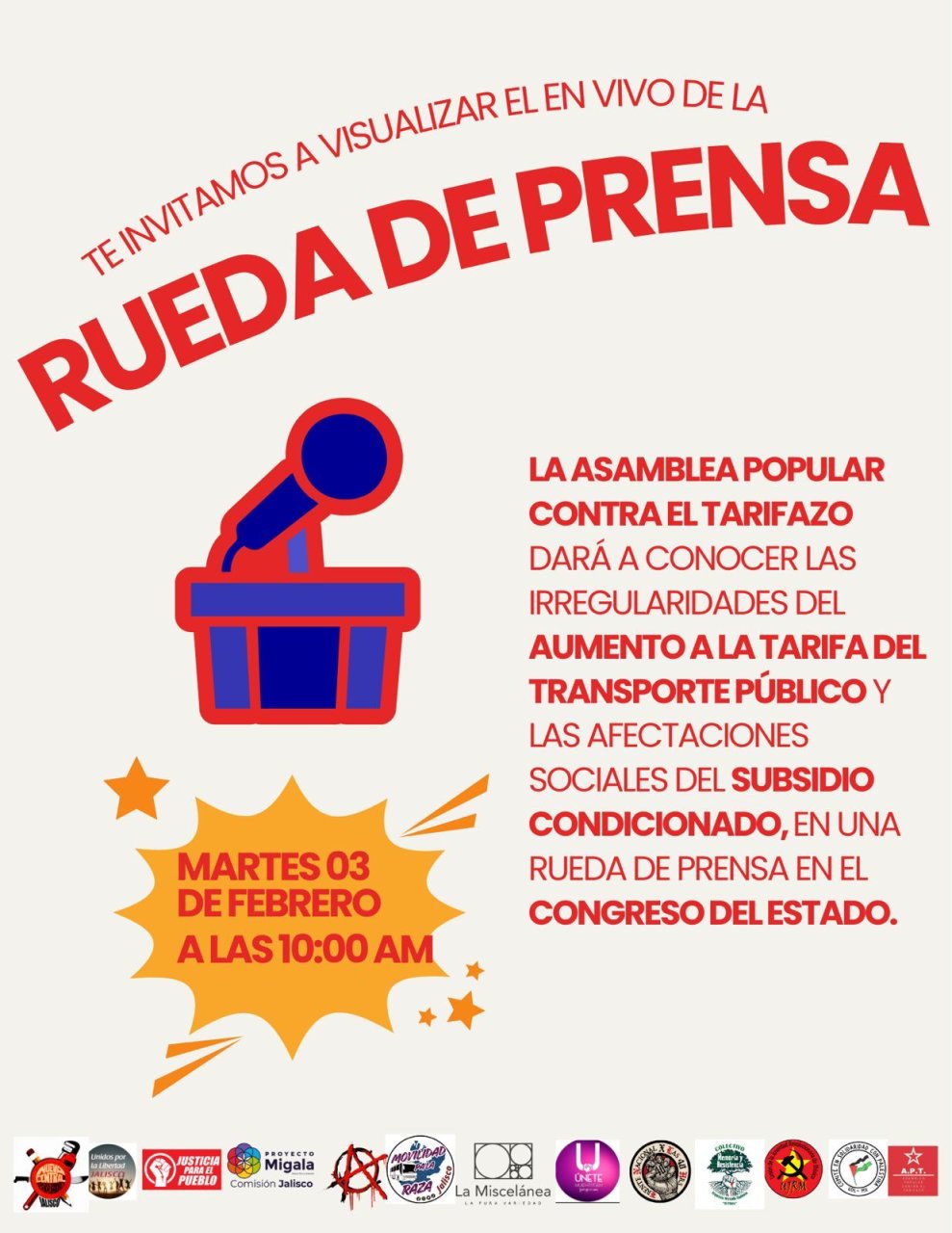 Imagen relacionada con Asamblea Popular denuncia aumento ilegal al transporte y convoca a marcha