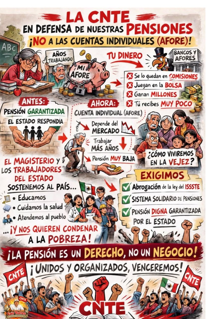 Por la defensa de la educación pública, los derechos laborales y pensiones dignas